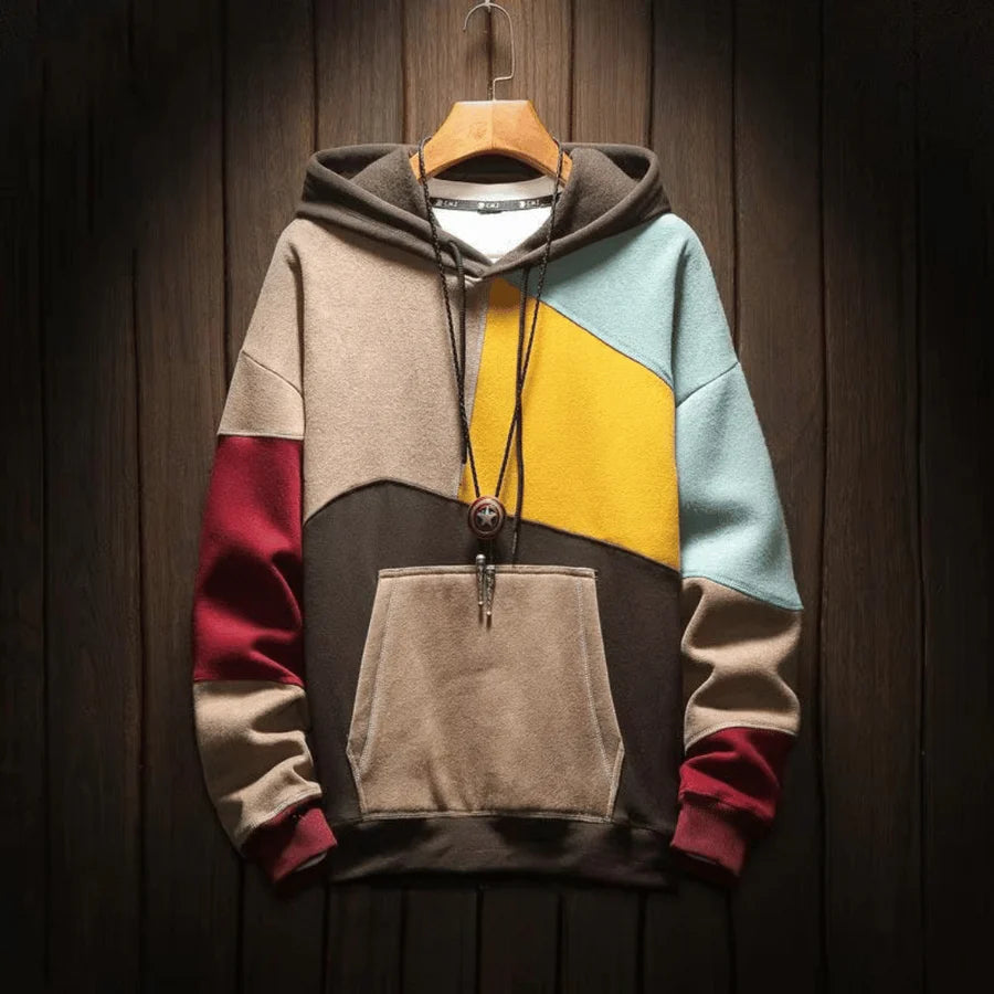 Jack | Comfortable Color-Block Oversized Hoodie for Men