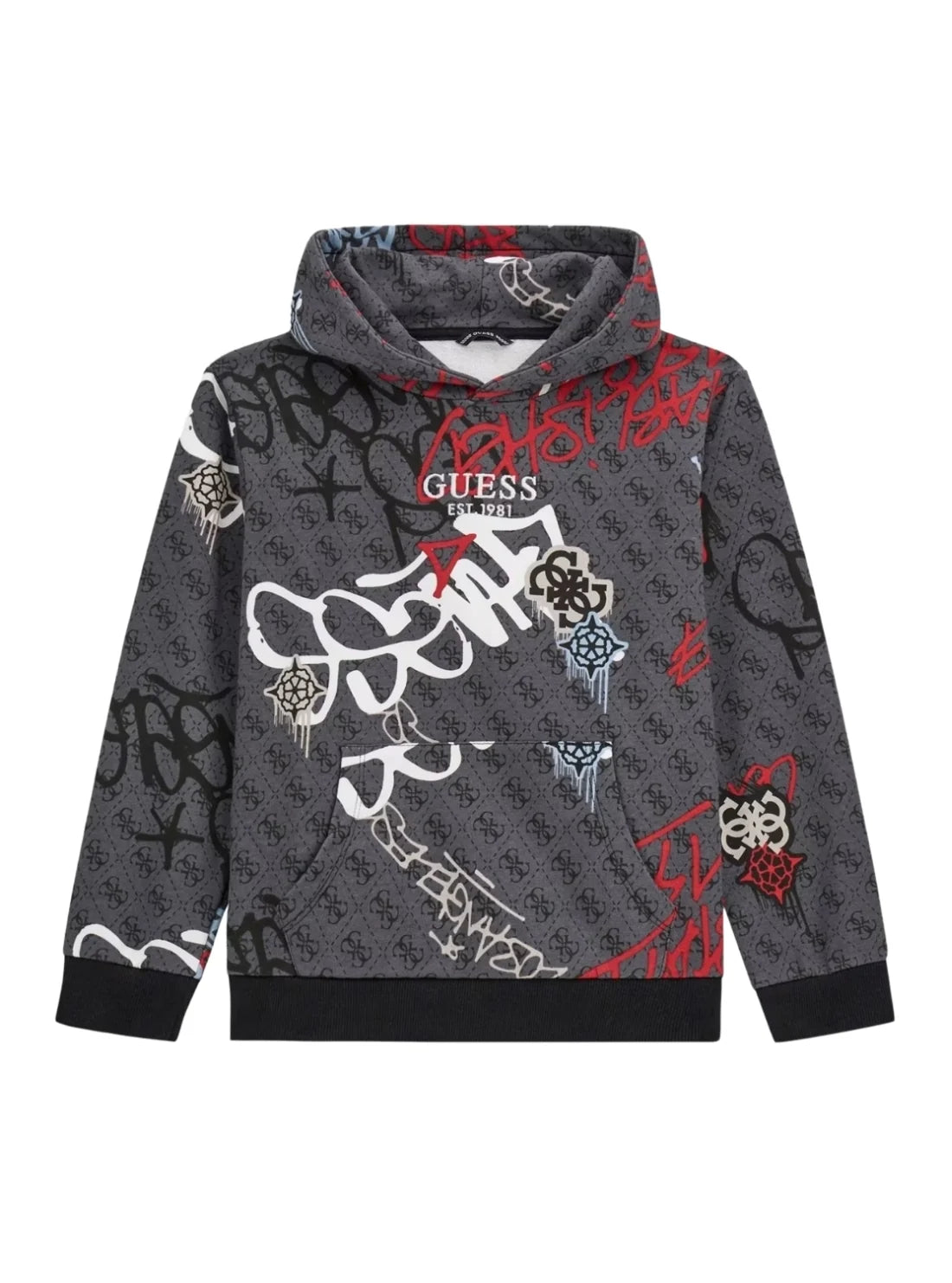 Graffiti collage hooded active top