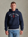 Mens Signature Arch Logo Hoodie Dark Sapphire Navy